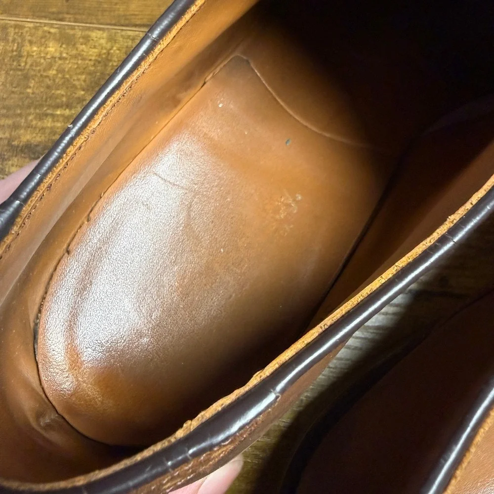Walk-Over Style 78543 Brown Leather Oxford Saddle Shoes Mens 9.5‎ D